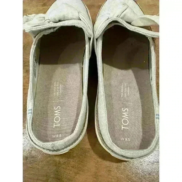 EUC TOMS Women’s Heritage Tan Canvas Sunrise Now Slip On Mule, Sz 9.5 - Picture 5 of 7